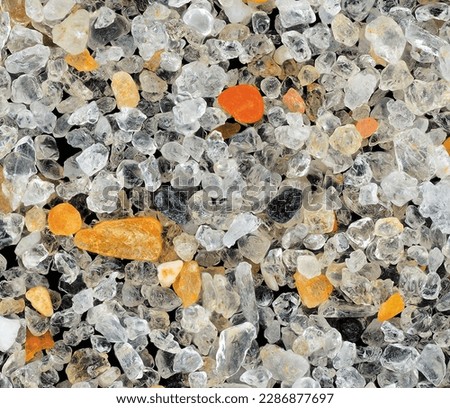 Morphology of the sand grains is studied under a binocular microscope with a magnification of  grains. Royalty-Free Stock Photo #2286877697
