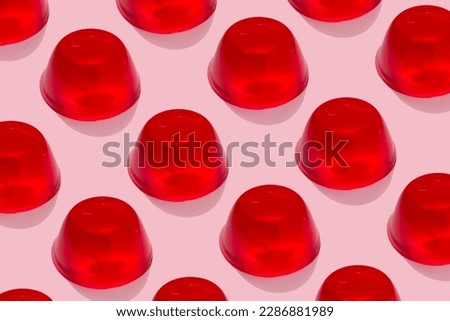 trendy seamless pattern of bright red jelly of transparent slime background decoration for banner, poster, flyer, card, postcard, cover, brochure, designers. Royalty-Free Stock Photo #2286881989