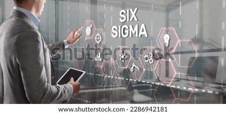 Six Sigma. Management concept aimed at improving the quality of work of an organization or a separate unit Royalty-Free Stock Photo #2286942181