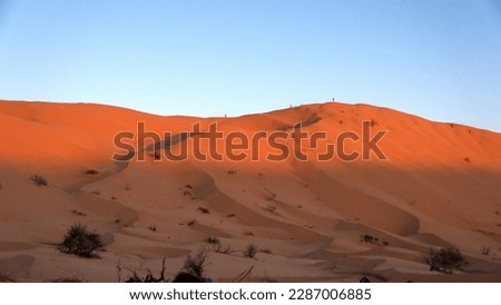 Sunrise over dunes in the Sahara Desert in Douz, Tunisia