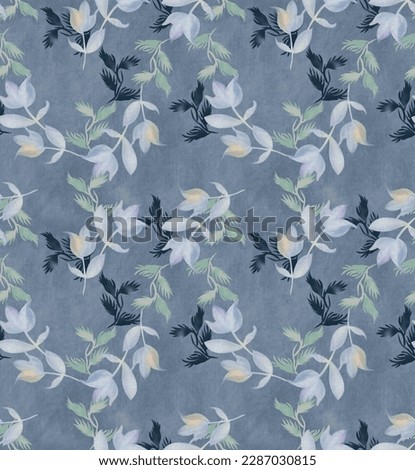 Watercolor floral seamless pattern. Botanical illustration with blooming marigold flowers, petals and leaves. Good for bedding, fabric, textile, wallpaper, interior decor, wrapping, surface.