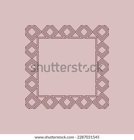 abstract art decorative square ornamental pattern frame