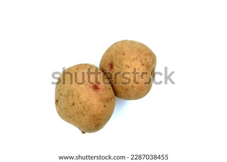 potatoes stock image on white background