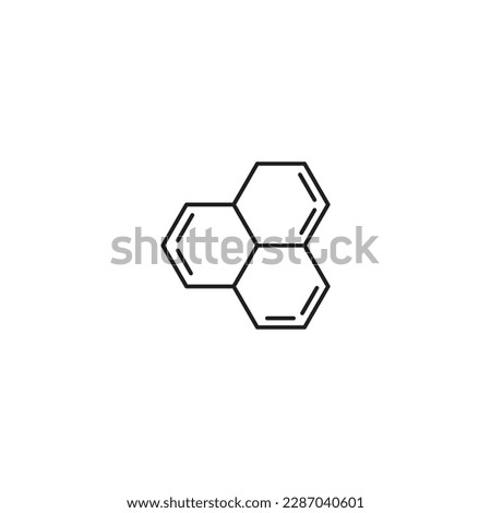 vector line Icon Of Chemistry Hexa Connection. Editable Bold Outline With Color Fill Design