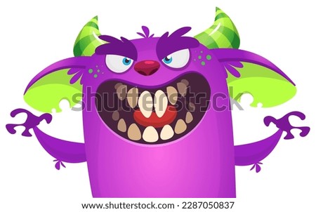 Cute cartoon Monsters. Set of cartoon monsters: ghost, goblin, bigfoot yeti, 
troll, dragon and alien . Halloween design