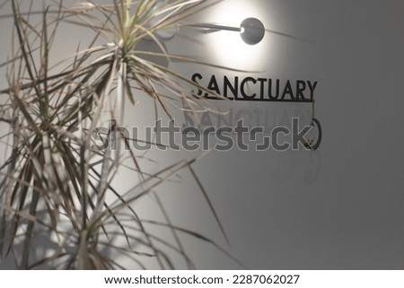 quiet envrionment,sign and bamboo garnish