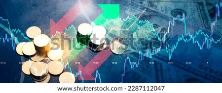 Trade war concept. Risk economic symbol. Economic power and strategy management of business. Background of the biggest economic country in the world. Royalty-Free Stock Photo #2287112047