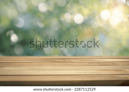 Wooden board on table with shadows, display podium for product mockups 3d trade show display advertising, modern luxury. Business for cosmetic display.