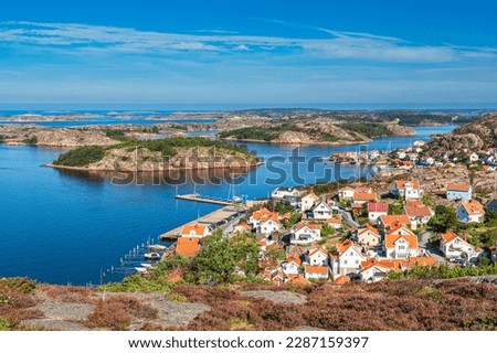 View to the city Fjaellbacka in Sweden. Royalty-Free Stock Photo #2287159397