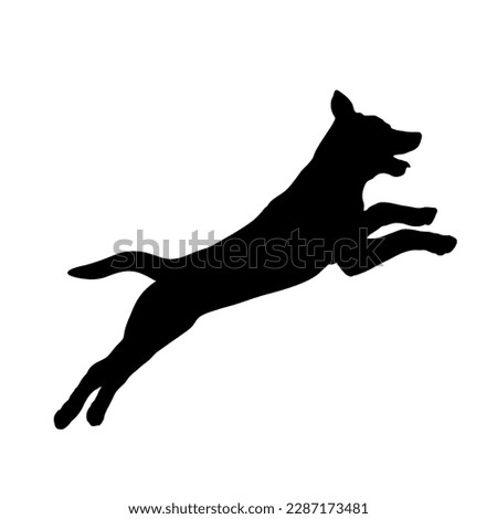 Dog jumps Breeds silhouette Pet