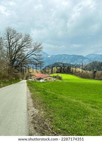 A picture of beautiful nature in the German-Austrian border, the Kiefersfelden region.