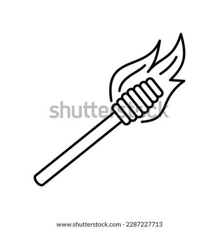 Torch vector icon. Simple vector sign isolated on white background.