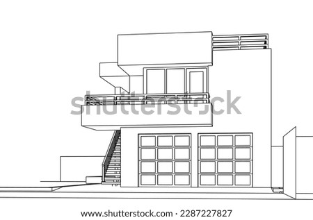 sketch of building vector illustration