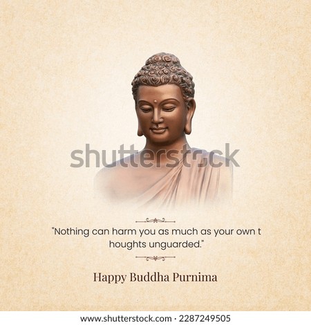 Buddha Purnima, Buddha peace meditation pose Royalty-Free Stock Photo #2287249505