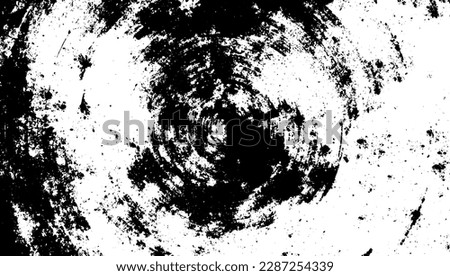 Circular texture. Distressed uneven grunge background. Abstract vector illustration. Overlay to create interesting effect and depth. Isolated on white background.EPS10.