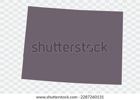 COLORADO Map Grey Color on White Background quality files Png