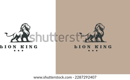Creative Lion logo vector illustration. Elegant gold Leo animal logo. Premium luxury brand identity icon.  Royalty-Free Stock Photo #2287292407