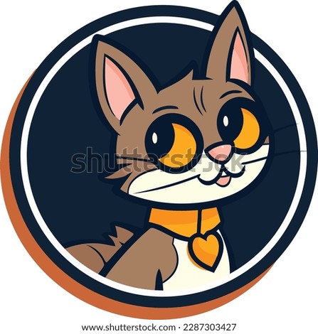  vector cute cat mascot logo