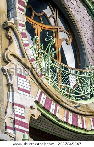 Art Nouveau in Brussels, Belgium Royalty-Free Stock Photo #2287345247