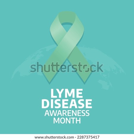 lyme disease awareness month vector illustration. lyme disease ribbon design. ribbon for awareness design. flat ribbon design.