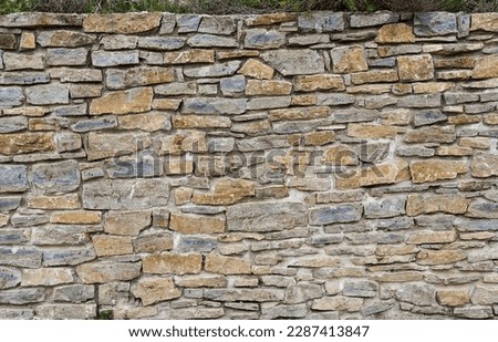 Cobblestone wall, paving stones, fortress, ancient buildings