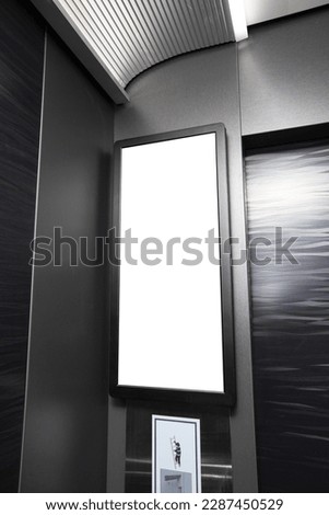 Advertising blank monitor in elevator.
Elevator Advertising Monitor. Royalty-Free Stock Photo #2287450529