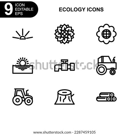 nature and environment icon or logo isolated sign symbol vector illustration - high quality black style vector icons