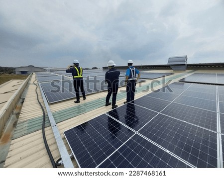 tagging along a site visit at a solar customer's factory