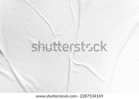 Crumpled White Paper Texture, Map Royalty-Free Stock Photo #2287534169