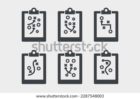 Sport tactical board design icon vector flat modern illustration Royalty-Free Stock Photo #2287548003