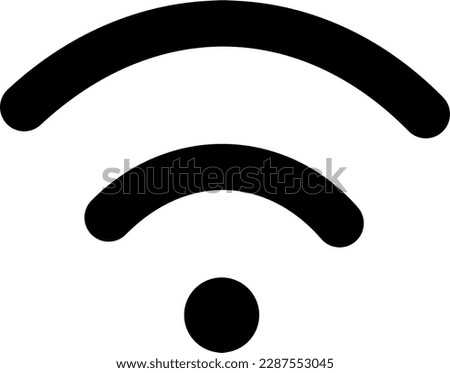 Wifi black icon symbol vector isolated white transparent background
