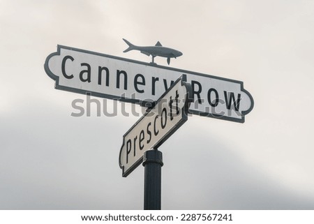 Historic Street Signs in Monterey California Royalty-Free Stock Photo #2287567241