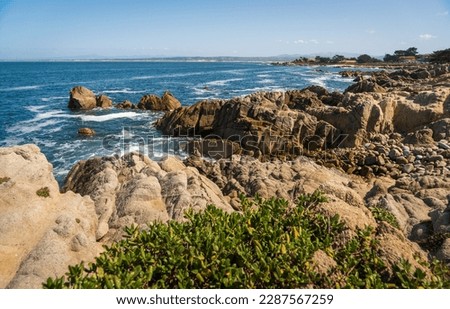 Lover's Point, Monterey coastline and beach Royalty-Free Stock Photo #2287567259