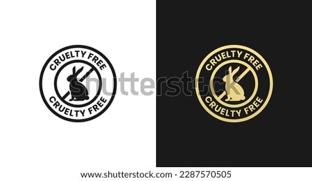 Cruelty Free Logo or Cruelty Free Label Vector Isolated in Flat Style. Best Cruelty Free Logo vector for packaging design element. Simple Cruelty Free Label for Product packaging Design Element.