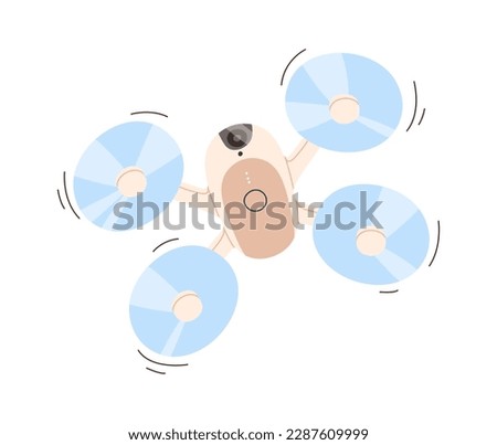 Wireless drone control flat icon Delivery service Modern technology. Vector illustration