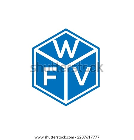 WFV letter logo design on black background. WFV creative initials letter logo concept. WFV letter design.
