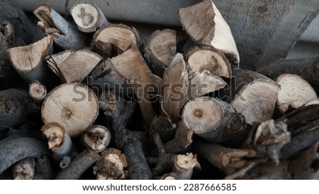 firewood for the stove and fireplace, rustic style, country life
