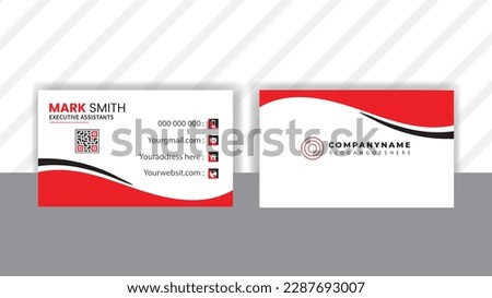 Creative and Clean Double-sided Business Card Template. Flat Design Vector Illustration. Stationery Design     Minimal Corporate Business card