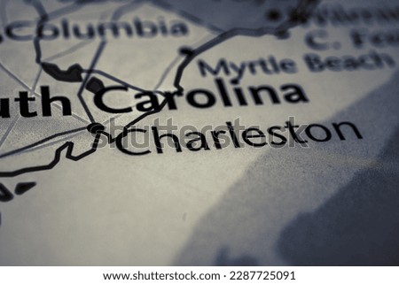 Charleston on the map of USA