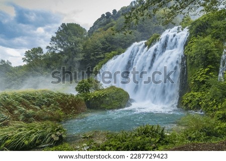 Marmore falls, Cascata delle Marmore, in Umbria region, Italy Royalty-Free Stock Photo #2287729423