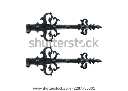 old metal door hinge isolated on a white background Royalty-Free Stock Photo #2287755331
