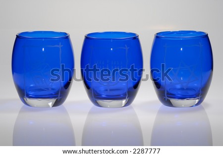 Photo of Glass Chanukah Candle Holders - Holiday Related
