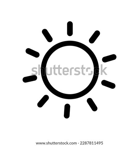 Sun vector icon. Sun rays vector icon. Weather vector.