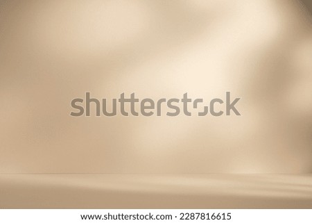 Light beige background for product presentation with a light and shadows pattern on it Royalty-Free Stock Photo #2287816615