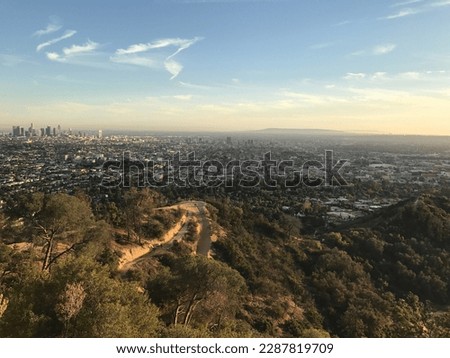 The skyline of LA as seen from Griffith Observatory