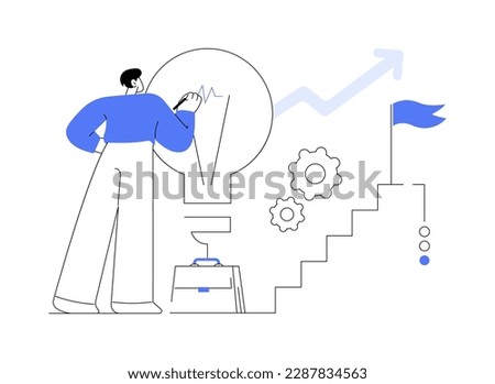 Career development abstract concept vector illustration. Career change, manage successful alternative career, retraining for a new job, employee performance, job responsibility abstract metaphor. Royalty-Free Stock Photo #2287834563