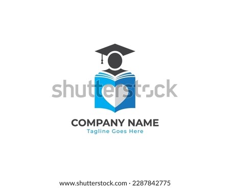 Education Book Pencil Logo Concept sign symbol icon Element Design. Graduation, Courses, E-book, Library, Book Store and Academy Logotype. Vector illustration template  