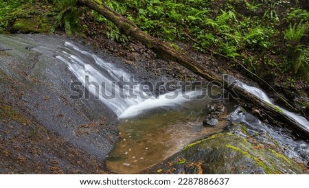 A diagonal waterfall view from Gedikli creek.