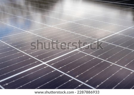 Solar cell in detail view as a symbol image for clean electricity