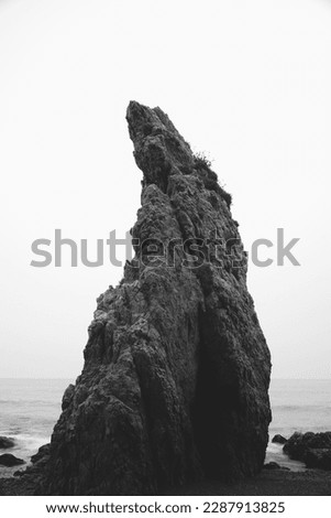 Malibu California Black and White Ocean Beach Rocks Minimal and Peaceful Calming Fine Art Oceanic Lifestyle Photography 
